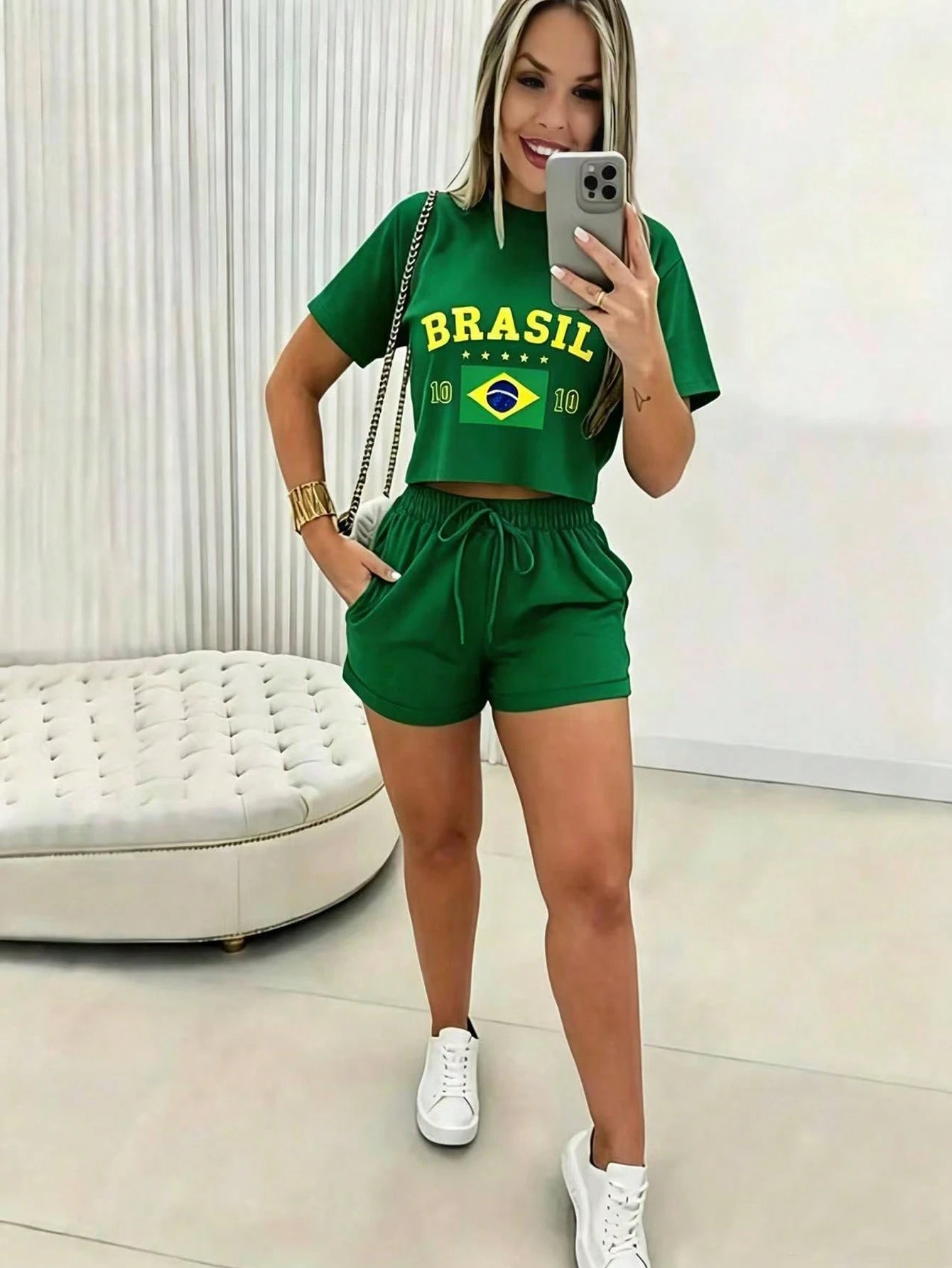2026年 レディース半袖セット ブラジリアンプリントTシャ - T-Shirts のレビューと価格