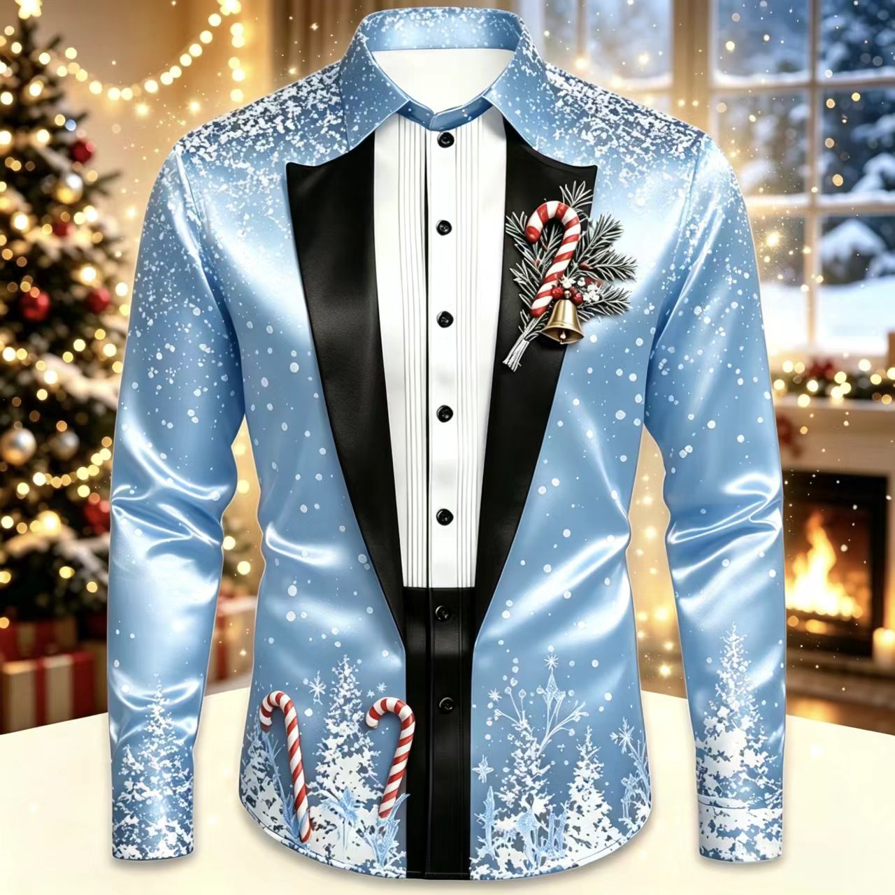 Men Christmas Satin Long Sleev - Mens Satin Silk Dress Shirt のレビューと価格