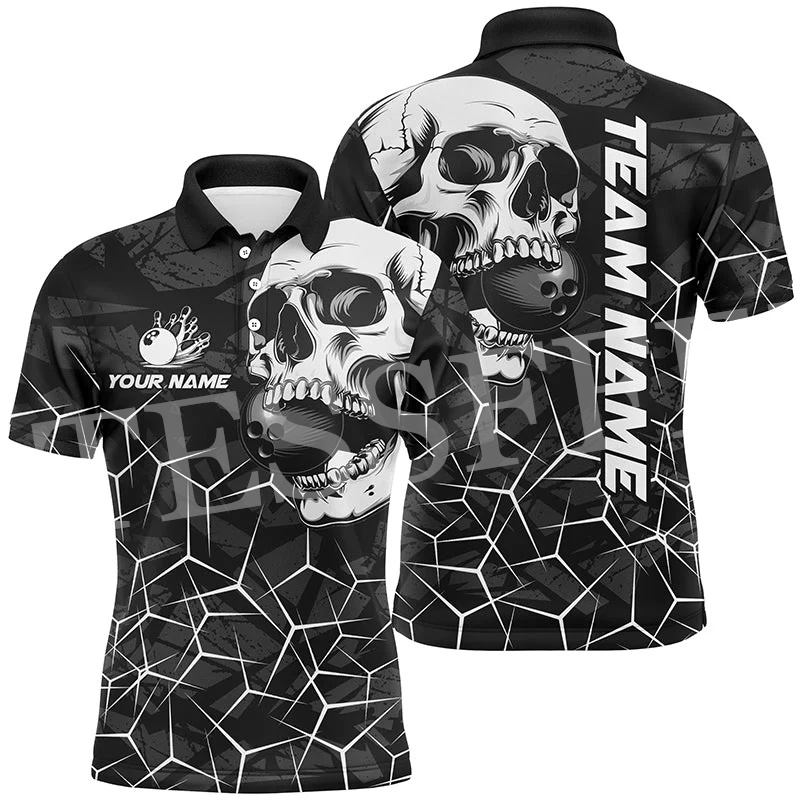 パーソナライズされた名前の半袖ポロシャツ,3Dプリント,カジ - Short Sleeve Bowling Shirt Retro のレビューと価格