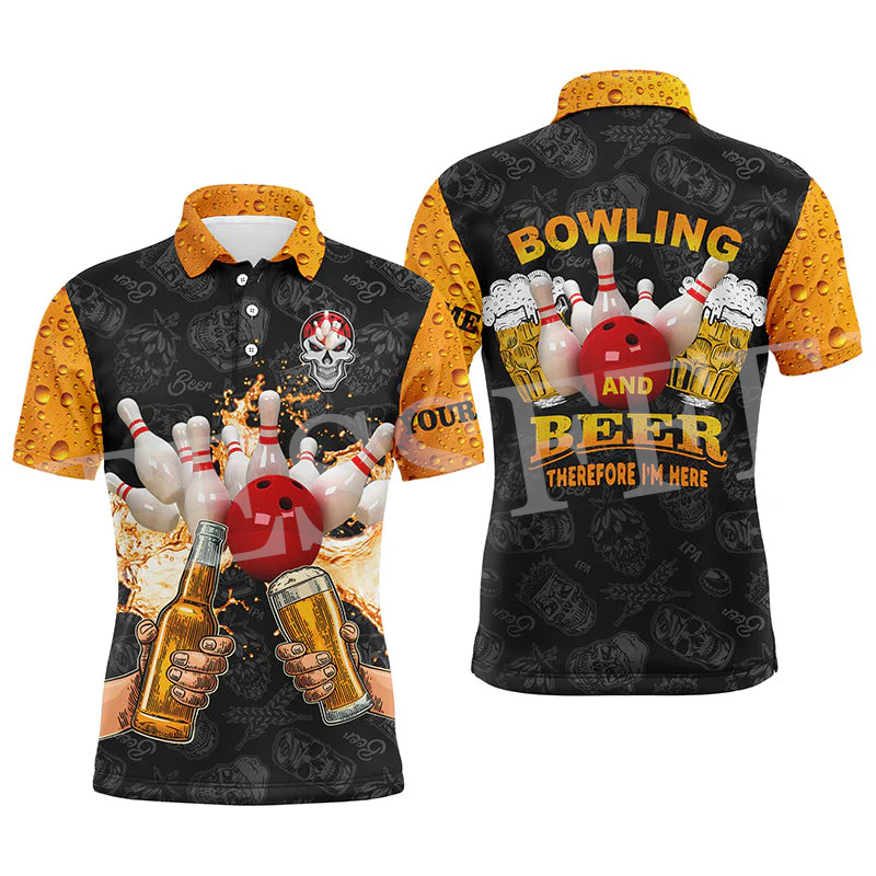 パーソナライズされた名前の半袖ポロシャツ,3Dプリント,カジ - Short Sleeve Bowling Shirt Retro のレビューと価格