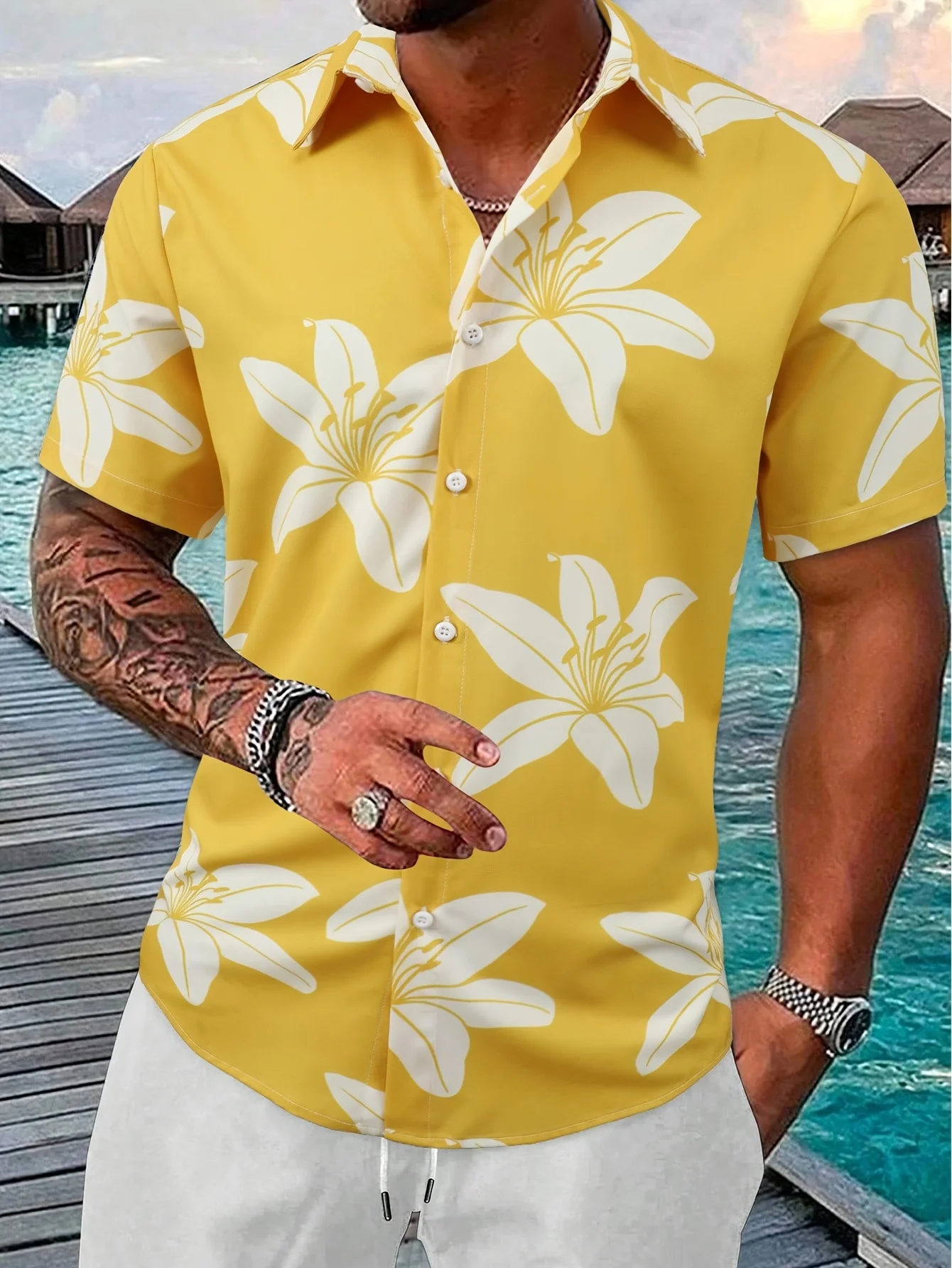 メンズ オーバーサイズ アロハ ハワイアンシャツ ブラックラ - Vintage Hawaiian Floral Shirt のレビューと価格