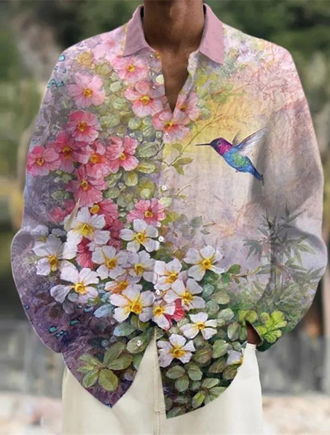 メンズフローラルグラフィックプリントリネンTシャツ,タートル - Vintage Hawaiian Floral Shirt のレビューと価格