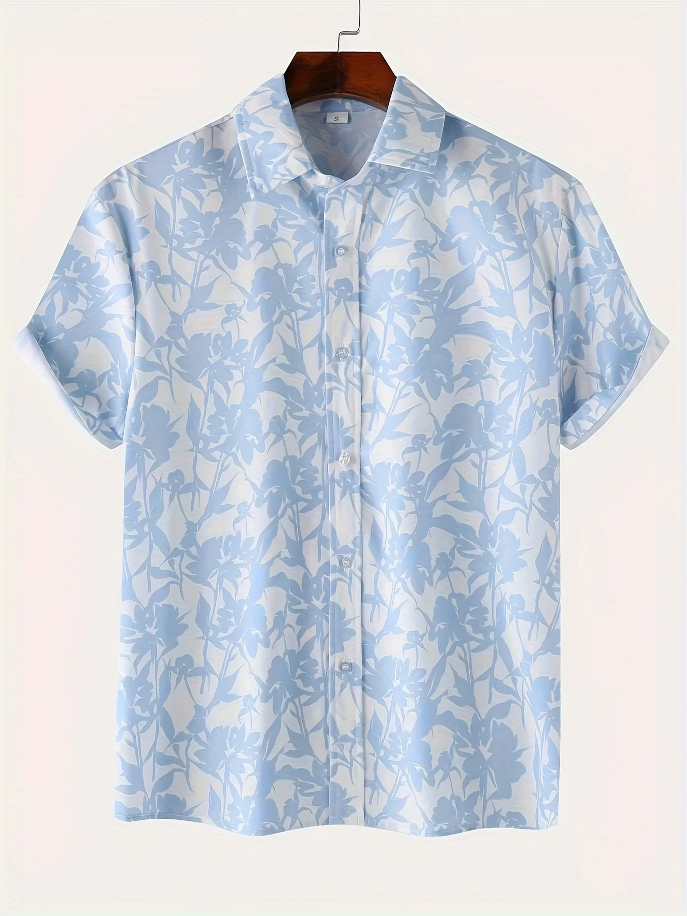メンズ マルチスタイル ライトブルー アロハ ハワイアンシャ - Vintage Hawaiian Floral Shirt のレビューと価格