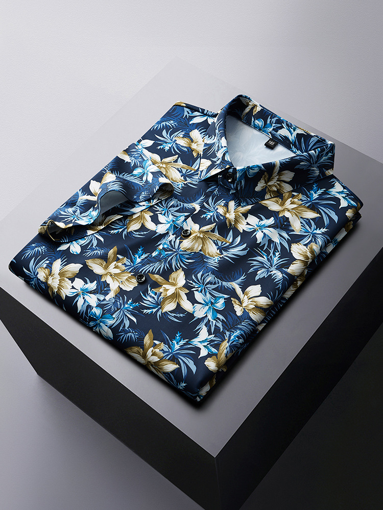 メンズフローラル半袖ビーチシャツ,ルーズフィット,カジュアル - Vintage Hawaiian Floral Shirt のレビューと価格
