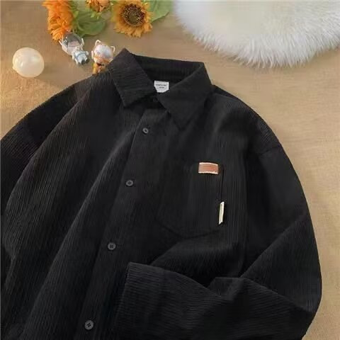 メンズ コーデュロイシャツ、無地、長袖、カジュアル、ボタンダ - Corduroy Button Up Shirt Men のレビューと価格